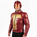 Turboman Inspired From Jingle All The Way Jacket, Arnold Schwarzenegger Cosplay Leather Jacket, Howard Langston Christmas Holiday Costume - 90sleather
