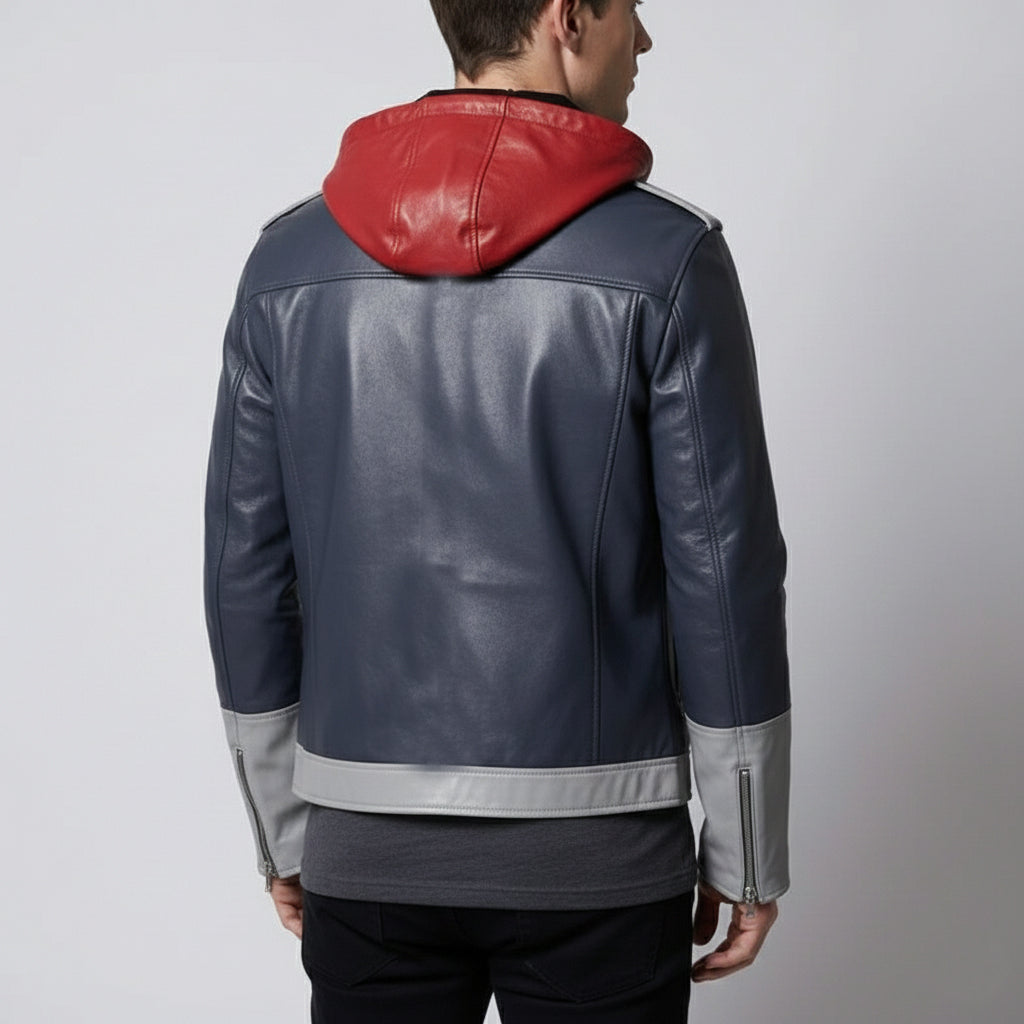 Inspired By KH4 Sora Jacket | Cosplay Hooded Leather Leather Jacket | Hallowen Cosplay - 90sleather