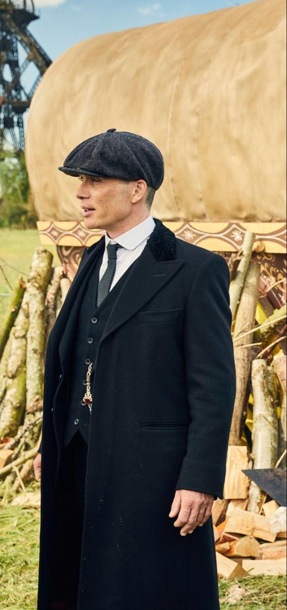 Thomas Shelby Peaky Blinders Coat, Cillian Murphy Wool Trench Coat, Black Overcoat - 90sleather