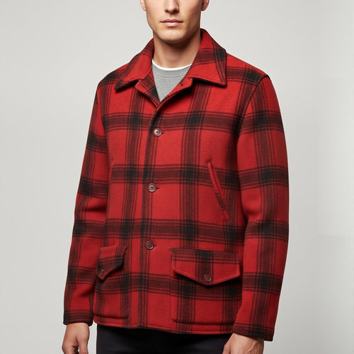 Ed Gein Monster Inspired Jacket, Charlie Hunnam Plaid Wool Coat, Vintage Checkered Outerwear, Classic 90s Style Winter Coat for Men - 90sleather