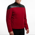 Captain Picard Inspired Jacket, Star Trek The Next Generation Cosplay Leather Jacket, Red Uniform Costume - 90sleather