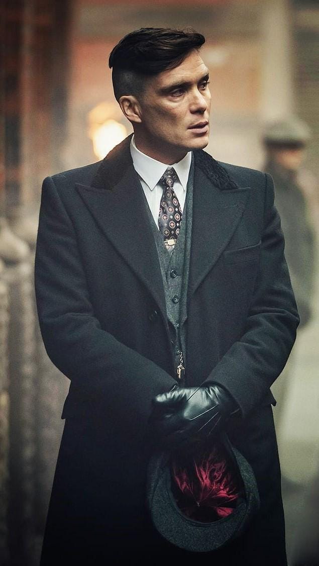 Thomas Shelby Peaky Blinders Coat, Cillian Murphy Wool Trench Coat, Black Overcoat - 90sleather