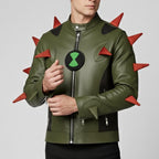 Swampfire Ben 10 Inspired Leather Jacket, Ben Tennyson Costume, Ben 10 Alien Force Cosplay Jacket - 90sleather