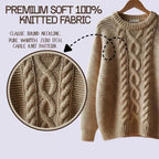 Handmade Crochet Chunky Cable-Knit Braided Sweater – Soft & Warm Winter Wear - 90sleather