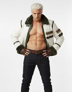 Smoker Marine Inspired One Piece S02 Series Jacket, Callum Kerr Anime Cosplay, B3 Shearling Fur Leather Jacket - 90sleather