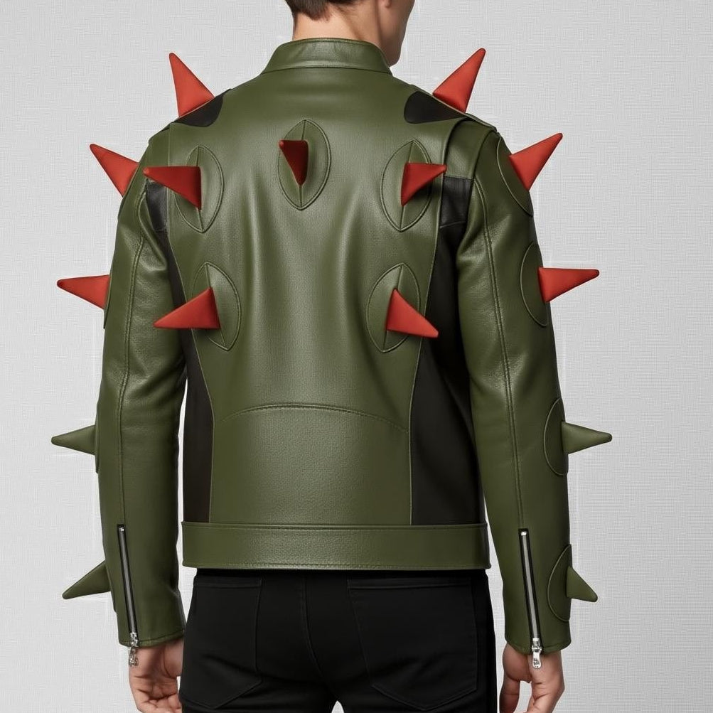 Swampfire Ben 10 Inspired Leather Jacket, Ben Tennyson Costume, Ben 10 Alien Force Cosplay Jacket - 90sleather