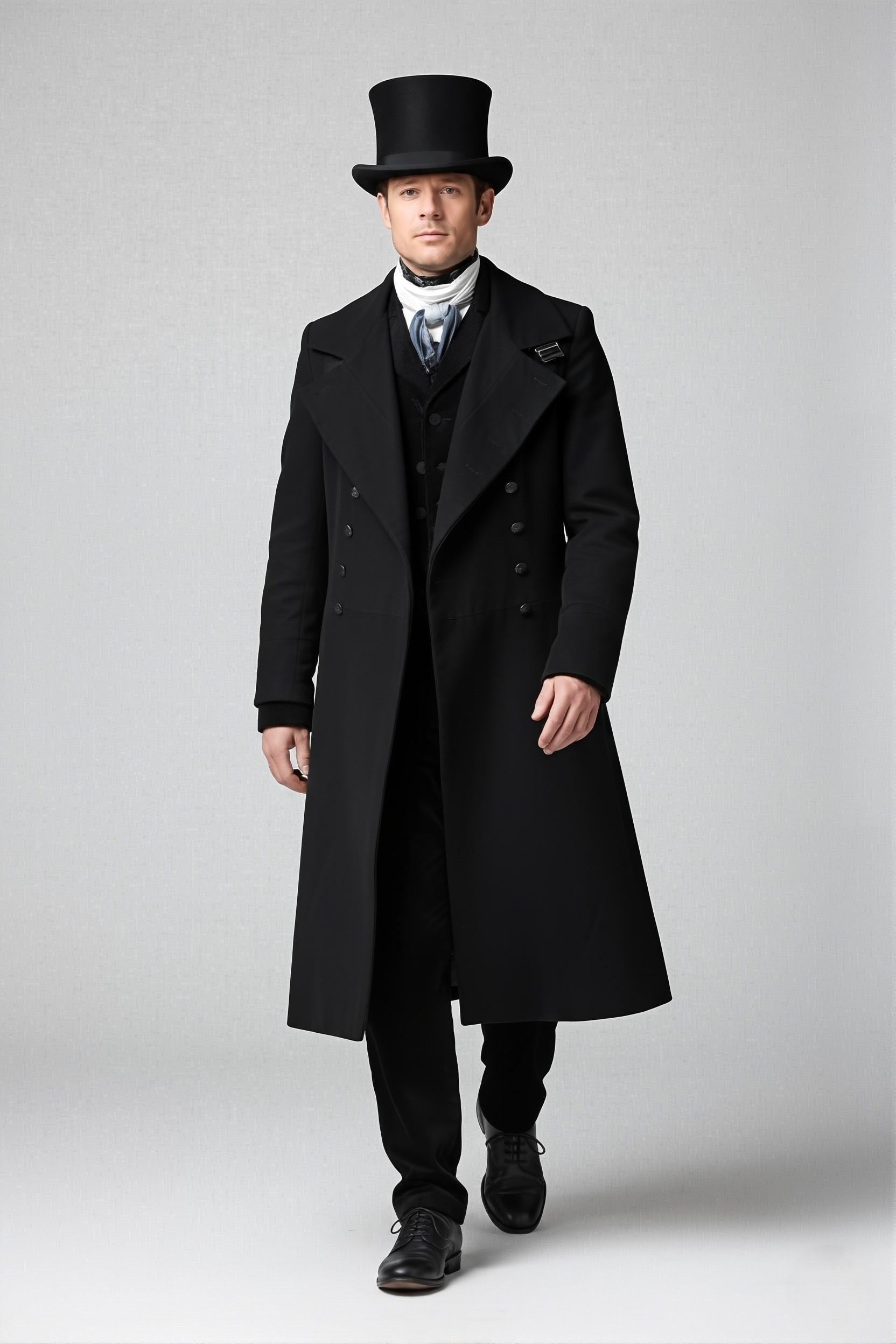 Sean Rafferty House of Guiness coat |  James Norton Victorian Overcoat | Black Long Wool Coat - 90sleather