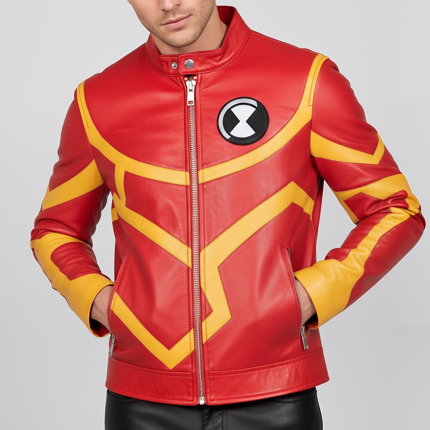 Ben 10 Heatblast Inspired Jacket, Ben Tennyson Leather Cosplay Jacket, Alien Ryan Kelley Costume - 90sleather