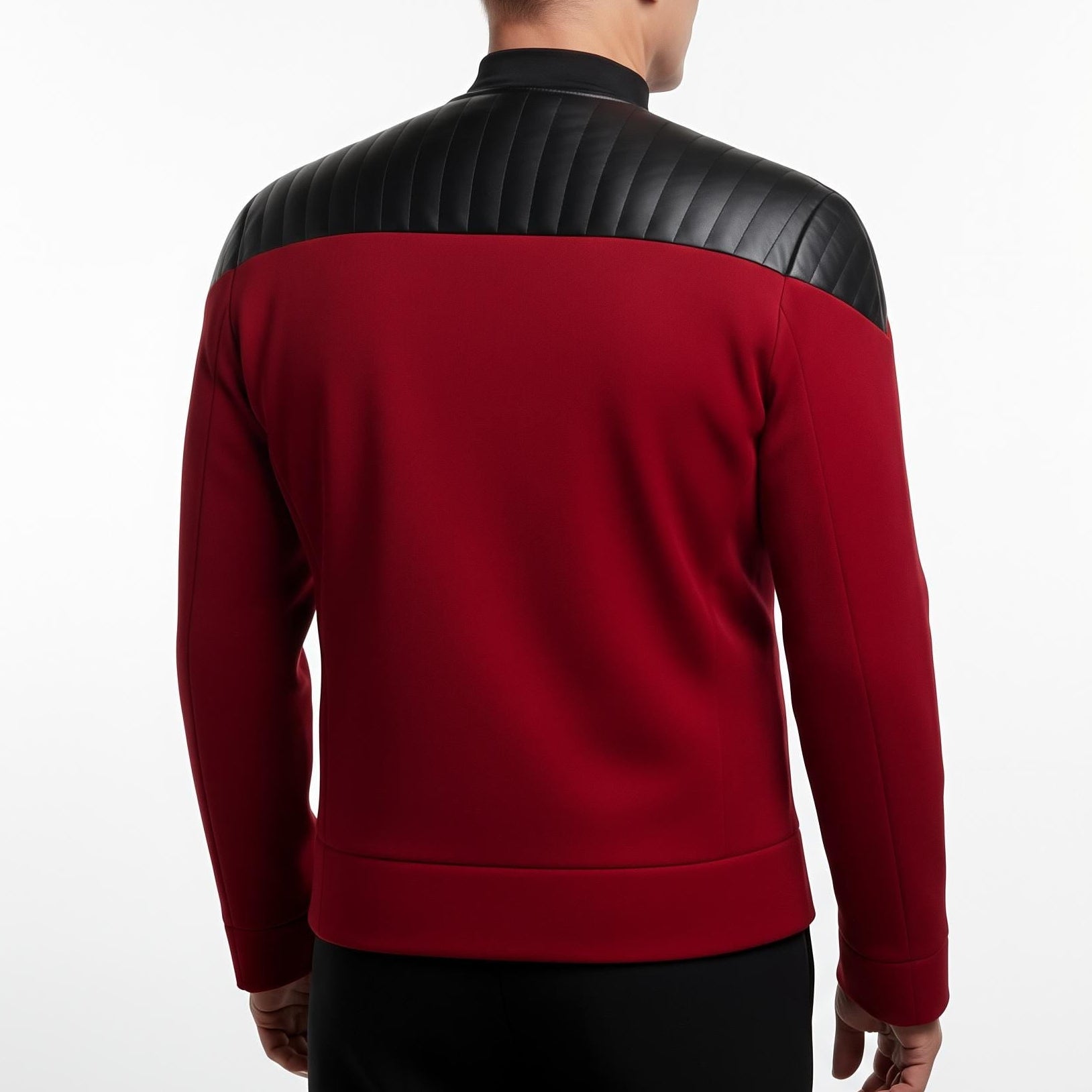 Captain Picard Inspired Jacket, Star Trek The Next Generation Cosplay Leather Jacket, Red Uniform Costume - 90sleather