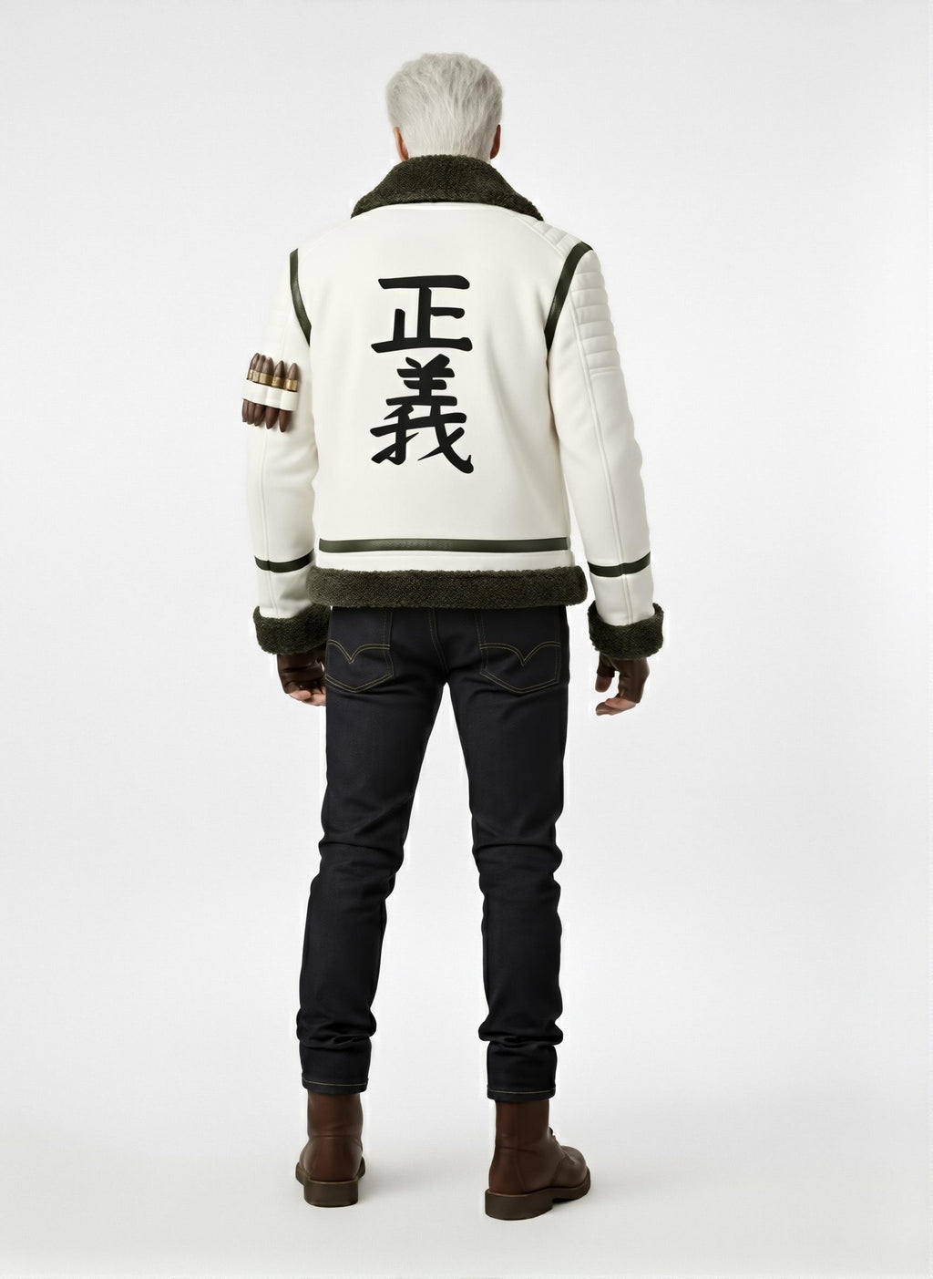 Smoker Marine Inspired One Piece S02 Series Jacket, Callum Kerr Anime Cosplay, B3 Shearling Fur Leather Jacket - 90sleather