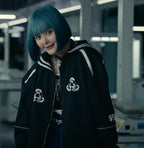 Inspired By Rei Morikage Alice In Borderland Jacket, Tina Tamashiro Cosplay Bomber Hooded Jacket, Futuristic Unisex Jacket - 90sleather