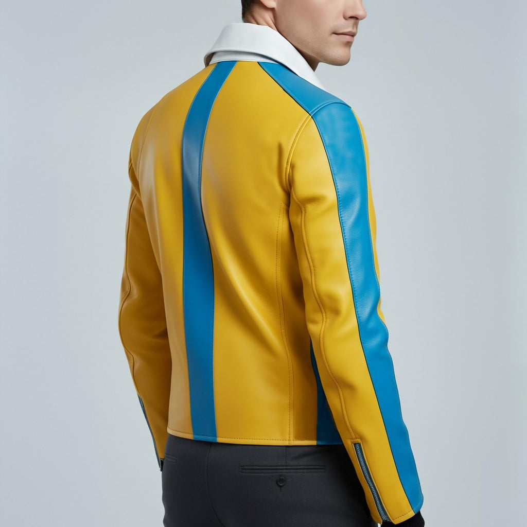 Dispatch Waterboy Inspired Leather Jacket, Herman Superhero Cosplay Jacket, Gaming Biker Jacket - 90sleather