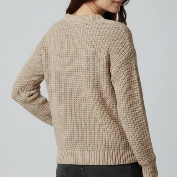 Handmade Crochet Chunky Cable-Knit Braided Sweater – Soft & Warm Winter Wear - 90sleather