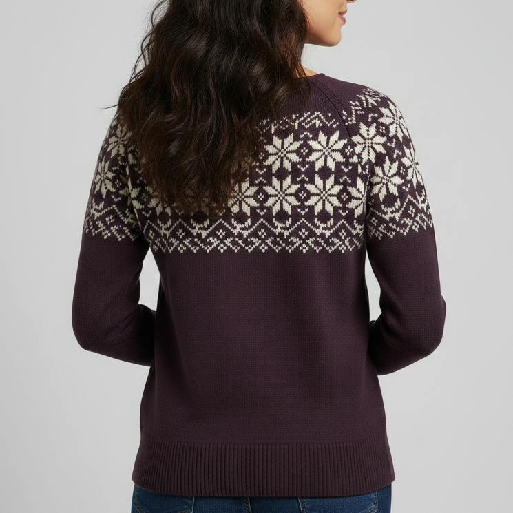 Handmade Crochet Nordic Fair Isle Knit Sweater – Luxury Flower Pattern – Soft & Cozy Winter Wear - 90sleather
