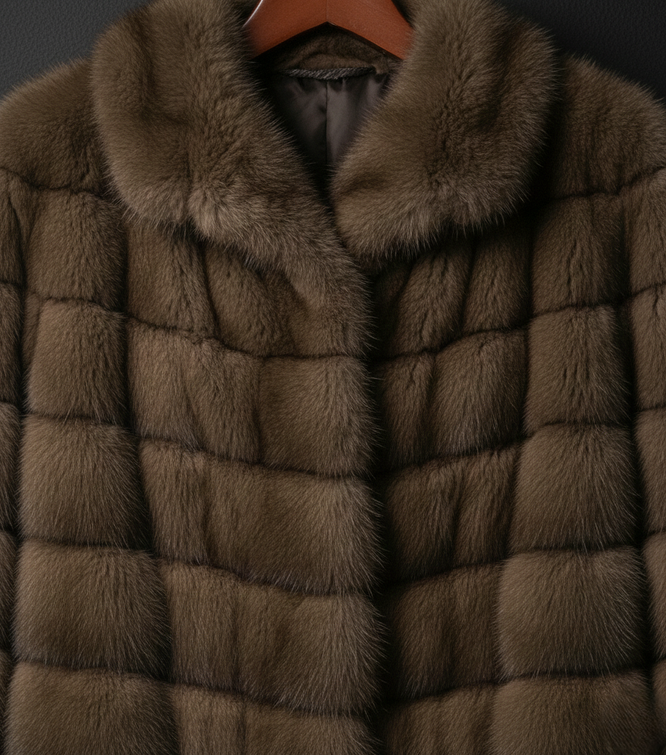 Luxury Brown Fox Fur Coat | Winter Outerwear Coat for Women | Inspired by Georgina Rodriguez - 90sleather