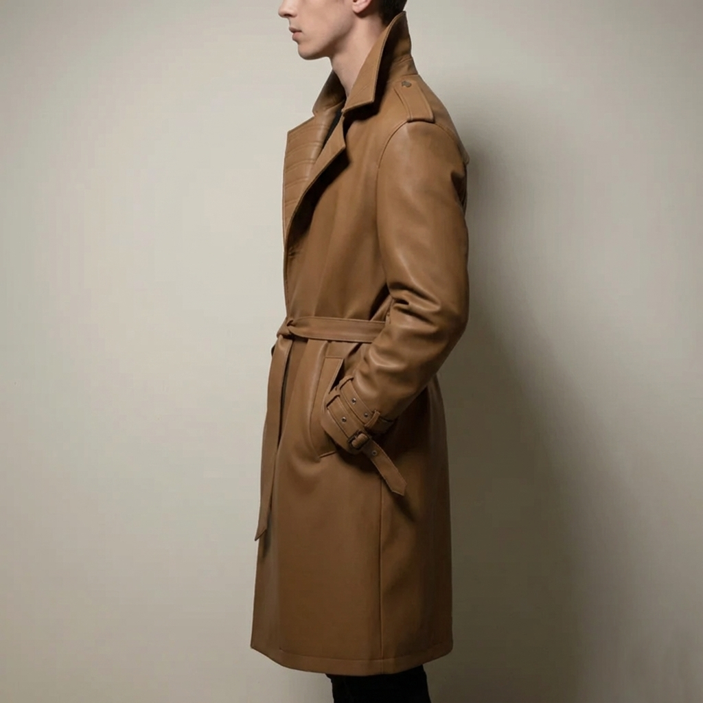 Inspired By Gambit Remy LeBeau Cosplay Coat, X-Men Brown Leather Trench Coat, Halloween Cosplay Costume - 90sleather