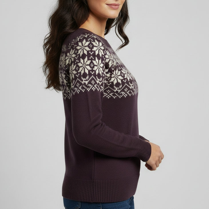 Handmade Crochet Nordic Fair Isle Knit Sweater – Luxury Flower Pattern – Soft & Cozy Winter Wear - 90sleather