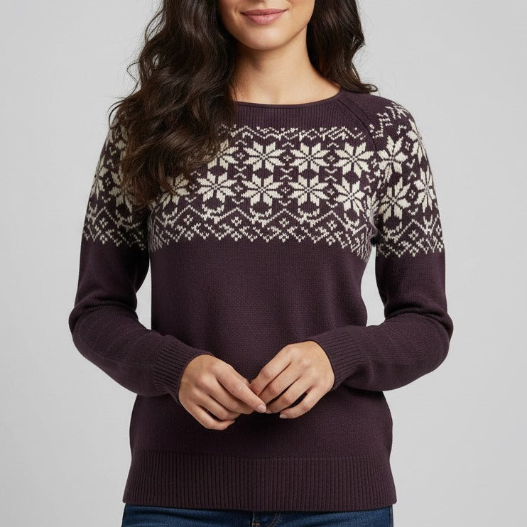 Handmade Crochet Nordic Fair Isle Knit Sweater – Luxury Flower Pattern – Soft & Cozy Winter Wear - 90sleather