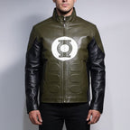 Inspired By Green Lantern Jacket, Men Leather Comics Cosplay Jacket - 90sleather