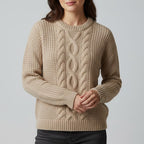 Handmade Crochet Chunky Cable-Knit Braided Sweater – Soft & Warm Winter Wear - 90sleather