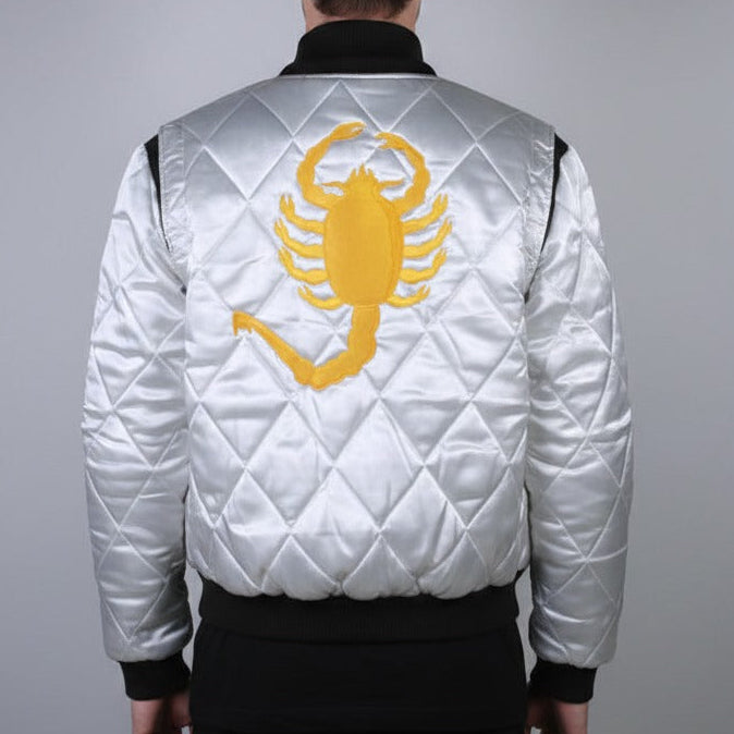 Ryan Gosling Drive Cosplay Jacket, Scorpion Bomber Driver Satin Jacket - 90sleather