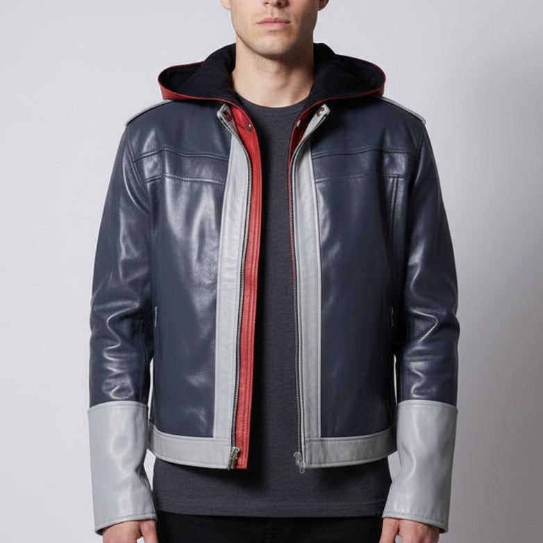 Inspired By KH4 Sora Jacket | Cosplay Hooded Leather Leather Jacket | Hallowen Cosplay - 90sleather