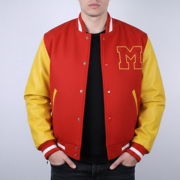 Michel Jackson Kids Adult Unisex Cosplay Jacket - MJ Varsity Bomber Jacket - Letterman Thriller Jacket - 90sleather