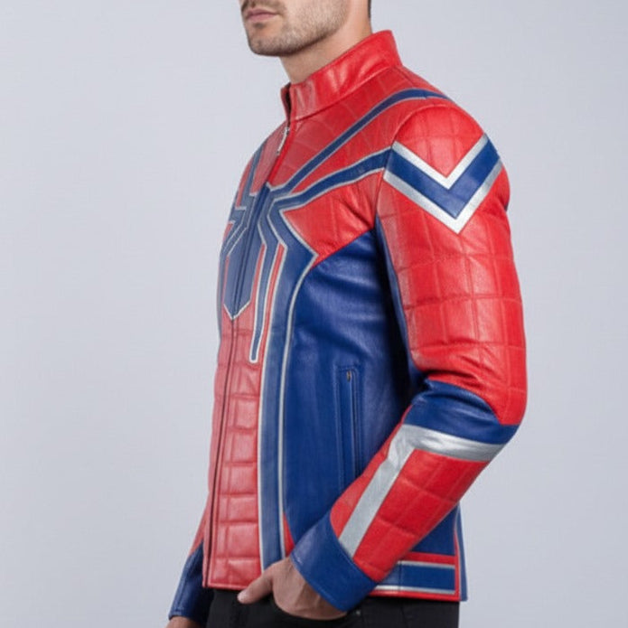 Inspired By Spider man Avengers Infinity War Leather Jacket, Tom Holland Peter Cosplay Costume - 90sleather