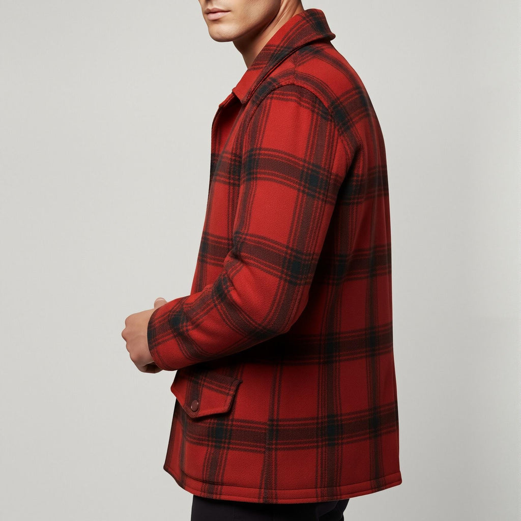 Ed Gein Monster Inspired Jacket, Charlie Hunnam Plaid Wool Coat, Vintage Checkered Outerwear, Classic 90s Style Winter Coat for Men - 90sleather