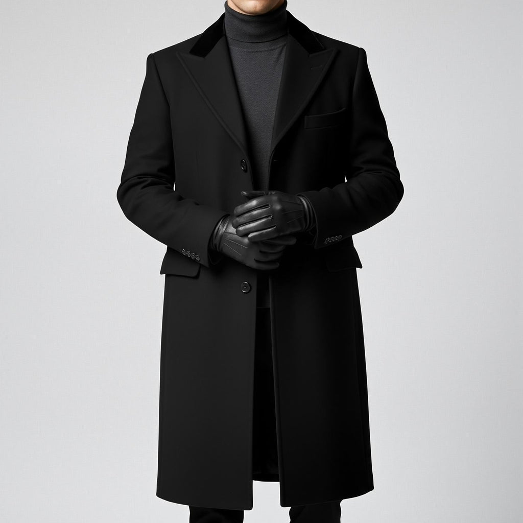 Thomas Shelby Peaky Blinders Coat, Cillian Murphy Wool Trench Coat, Black Overcoat - 90sleather