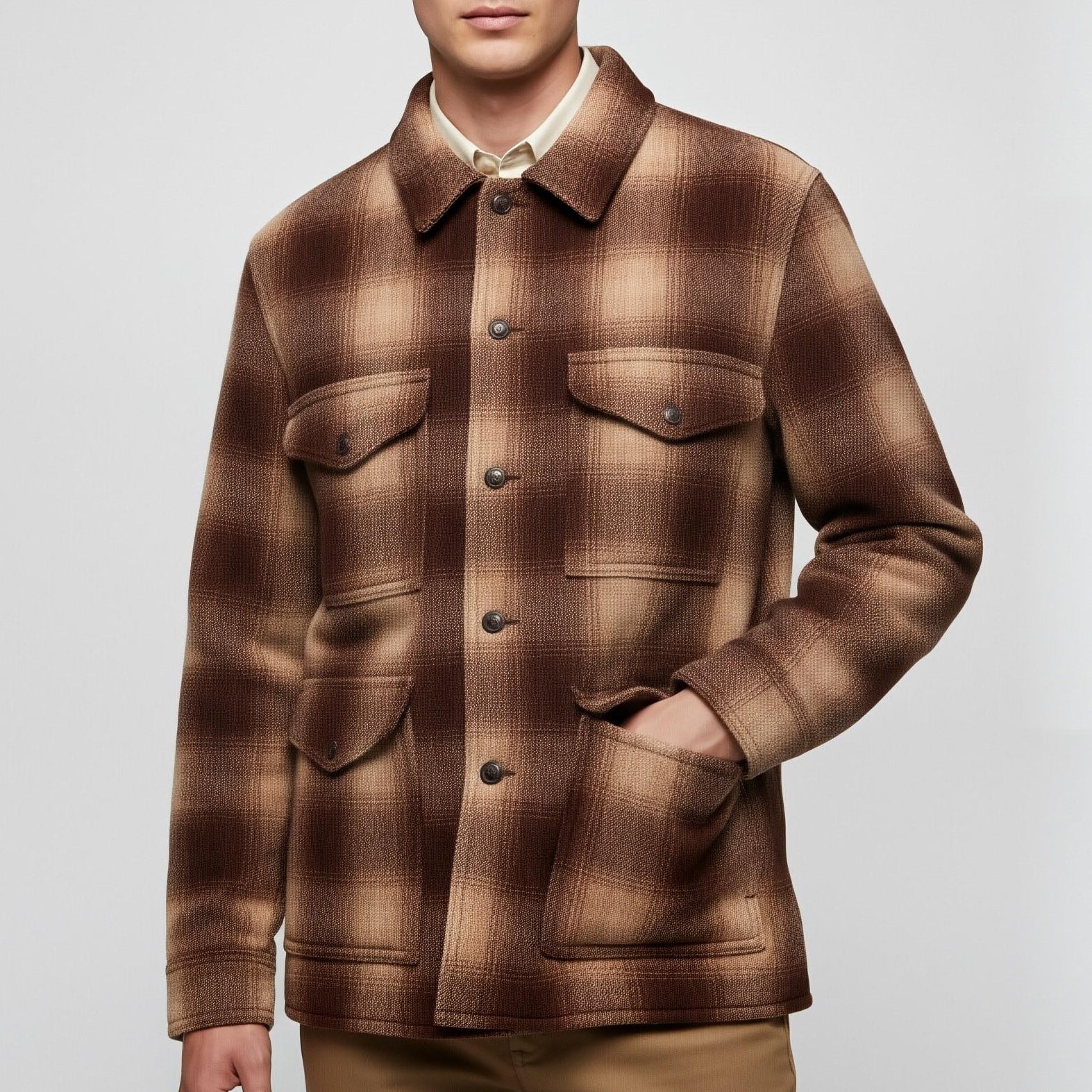 Ed Gein Monster Inspired Jacket, Charlie Hunnam Wool Coat, Vintage Checkered Plaid Coa - 90sleather