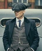 Thomas Shelby Peaky Blinders Coat, Cillian Murphy Wool Trench Coat, Black Overcoat - 90sleather